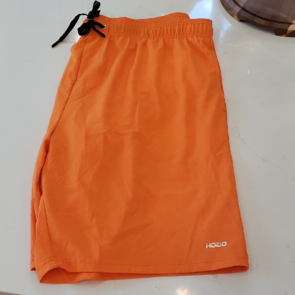 Spring Break Swim Trunks,mens XXL,orange&black,beach,vacation,summer,swimming